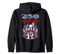 USA 250th Anniversary Celebra Cool Patriotic Boxer Puppy Sudadera con Capucha