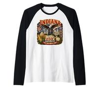 USA 250th Anniversary Indiana Pride Camiseta Manga Raglan