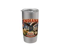 USA 250th Anniversary Indiana Pride Vaso térmico de acero inoxidable de doble pared
