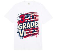 USA 3er Grade Vibes First Day US Flag Teacher Besties DIY Comfort Colors Adult Heavyweight T-Shirt