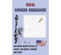 USA 50 States Word Search Puzzle Book: Word Searches with Easy to Read Print about the 50 USA States | 6x9 inches, 102 pages | 50 Puzzles ... Gift for Vacations, Holidays and Free times