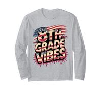 USA 8th Grade Vibes First Day America Teacher Besties Squad Manga Larga