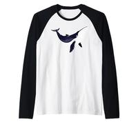 USA America - Animales - Ballena Jorobada Camiseta Manga Raglan