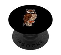 USA America - Animales - Búho cornudo PopSockets PopGrip Adhesivo