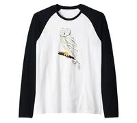 USA America - Animales - Búho Nevado Camiseta Manga Raglan