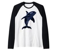 USA America - Animales - Orca Camiseta Manga Raglan