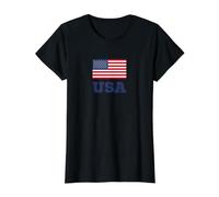 USA American Flag Patriotic Camiseta gráfica económica, Mujer, Negro, L