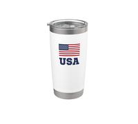 USA American Flag Patriotic Vaso térmico de acero inoxidable de doble pared