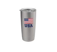 USA American Flag Patriotic Vaso térmico de acero inoxidable de doble pared
