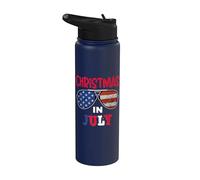 USA American Sunglass Christmas in July Stainless Steel Insulated Water Bottle