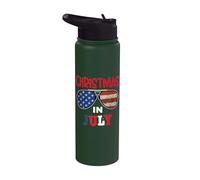 USA American Sunglass Christmas in July Stainless Steel Insulated Water Bottle