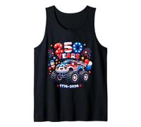 USA Anniversary 250 Monster Truck 250th America 4 de Julio Camiseta sin Mangas