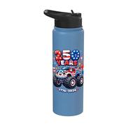 USA Anniversary 250 Monster Truck 250th America 4 de julio Stainless Steel Insulated Water Bottle
