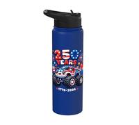USA Anniversary 250 Monster Truck 250th America 4 de julio Stainless Steel Insulated Water Bottle