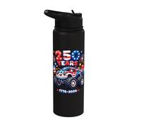 USA Anniversary 250 Monster Truck 250th America 4 de julio Stainless Steel Insulated Water Bottle