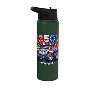 USA Anniversary 250 Monster Truck 250th America 4 de julio Stainless Steel Insulated Water Bottle