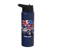 USA Anniversary 250 Monster Truck 250th America 4 de julio Stainless Steel Insulated Water Bottle