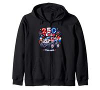 USA Anniversary 250 Monster Truck 250th America 4 de Julio Sudadera con Capucha