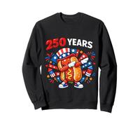 USA Anniversary Dabbing Hotdog Bun 250th America 4 de Julio Sudadera