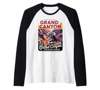 USA - Arizona - Gran Cañón Viajes Aventura Vintage Eagle Camiseta Manga Raglan