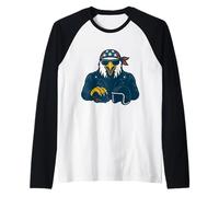 USA Biker Eagle of Strength and Unity Camiseta Manga Raglan