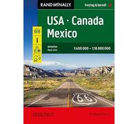 USA - Canada - Mexico, Autoatlas 1:400.000 - 1:16.000.000, 2026/2027, freytag & berndt: Straßenatlas mit Spiralbindung, besonders gut lesbar: USSP-25
