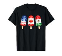 USA Canadá México Popsicle Patriotic Summer Design Camiseta