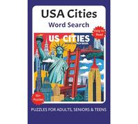 USA Cities Word Search Puzzle Book: Word Searches with Easy to Read Print about USA Cities, Towns, Municipalities, and More | 6x9 inches, 110 pages | ... Gift for Vacation, Holidays, and Birthdays.