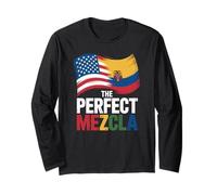 USA Colombia Heritage Flag Colombian American Orgullo Manga Larga