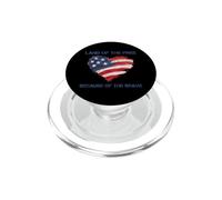 USA Corazón - Land of The Free Because of The Brave PopSockets PopGrip para MagSafe