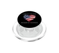 USA Corazón - Land of The Free Because of The Brave PopSockets PopGrip para MagSafe