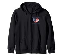 USA Corazón - Land of The Free Because of The Brave Sudadera con Capucha