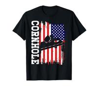 USA Cornhole Bandera Americana Corn Hole Jugadores Divertido Cornhole Camiseta