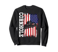 USA Cornhole Bandera Americana Corn Hole Jugadores Divertido Cornhole Sudadera
