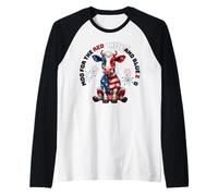 USA Cow Art Estados Unidos Semiquincentenario 250 Camiseta Manga Raglan