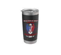 USA Eagle American Flag 4th Of July Indepedence Day Vaso térmico de acero inoxidable de doble pared