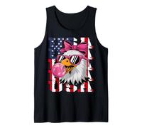 USA Eagle Pink Bow Bubblegum Gafas de Sol Camiseta sin Mangas