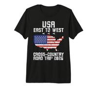 USA East to West Road Trip 2026 Aventura Camiseta Premium