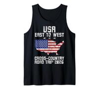 USA East to West Road Trip 2026 Aventura Camiseta sin Mangas