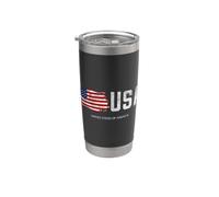 USA Fashion Shirt, United States of America Flag map Graphic Vaso térmico de acero inoxidable de doble pared