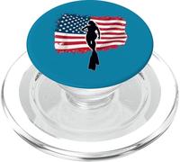 USA Female Free Diver | Orgullo Americano por el Buceo Libre PopSockets PopGrip para MagSafe
