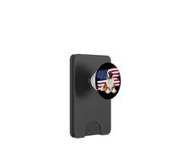 USA Flag 4th July American Patriotic Saint Bernard Lover PopSockets PopWallet para MagSafe