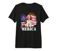 USA Flag 4th July Merica Freedom Independence Cavalier Lover Camiseta Premium