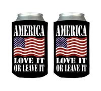 USA Flag America Love It - Botella de cerveza plegable para bebidas (2 unidades)