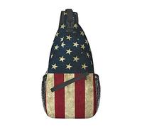 USA Flag Sling Bag Senderismo Mochila Crossbody Hombro Mochila Viaje Pecho Pack para Hombres Mujeres