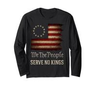 USA Flag We The People Serve No Kings Manga Larga