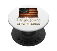 USA Flag We The People Serve No Kings PopSockets PopGrip Adhesivo