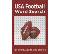 USA Football Word Search: Word Search Puzzles with Easy to Read Print about USA Football, NFL and more | 6x9 inches | 50 plus puzzles….Gift for Vacations, Holidays and Relaxation