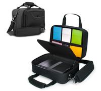 USA Gear Card Deck Bolsa De Almacenamiento para Juegos De Cartas TCG y CCG con Correa Acolchada para El Hombro, Interior Personalizable - Se Adapta a Cajas y Tarjetas Sueltas (Negro)