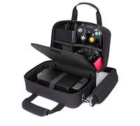 USA Gear Estuche de Transporte Compatible con Nintendo Switch 2, Dock Station, Control Gamecube/Pro, Joy-Cons y Más Accesorios para Nintendo Switch 2 - Interior Personalizable - Negro
